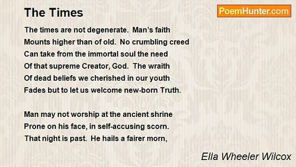 Ella Wheeler Wilcox - The Times