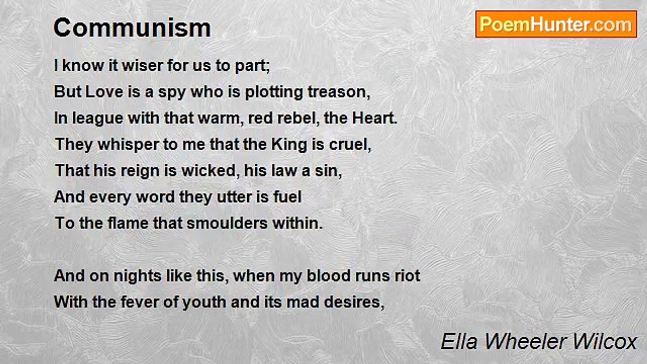 Ella Wheeler Wilcox - Communism