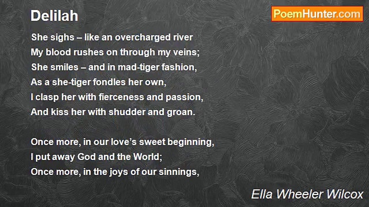 Ella Wheeler Wilcox - Delilah