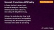 Dr John Celes - Sonnet: Functions Of Poetry