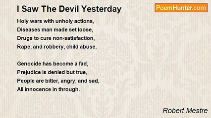 Robert Mestre - I Saw The Devil Yesterday