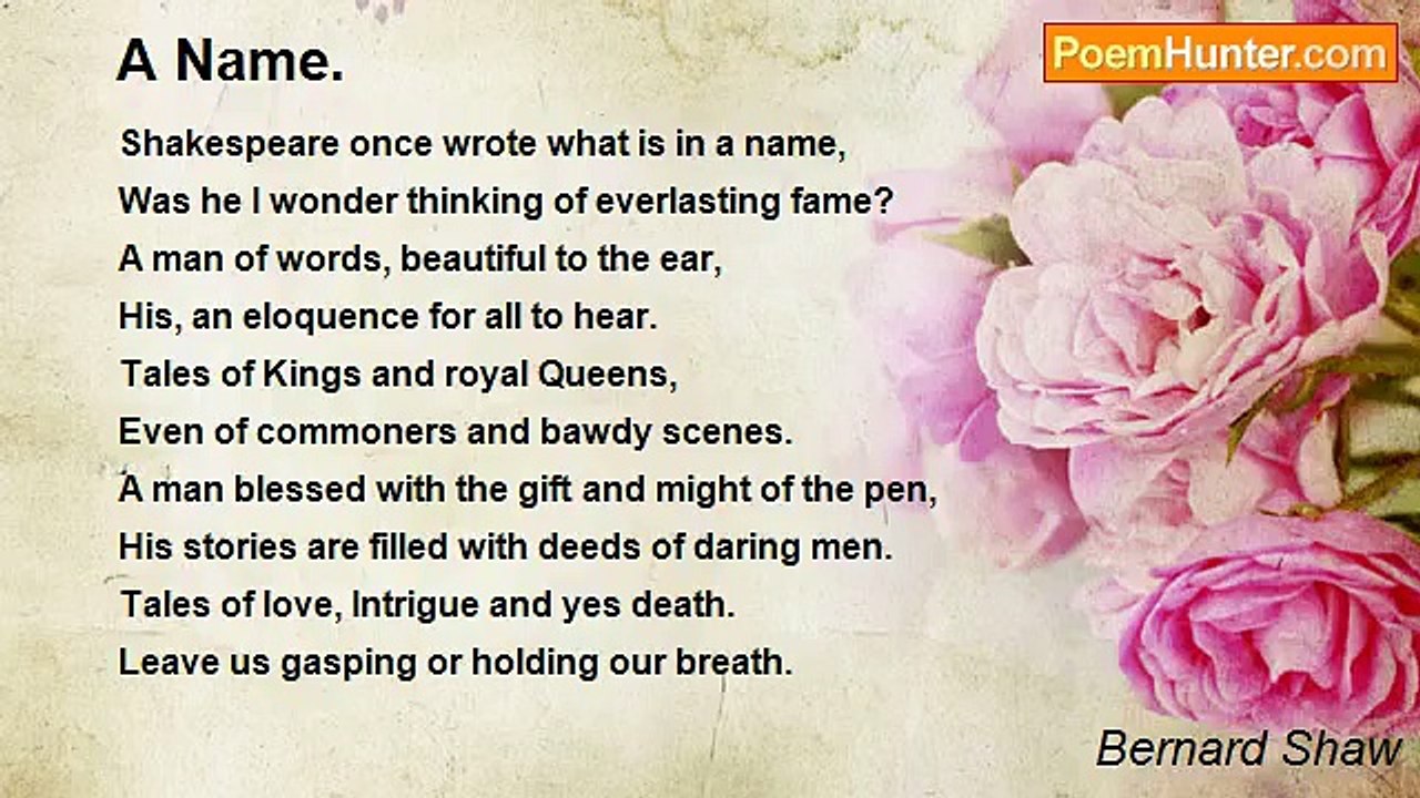 Bernard Shaw - A Name.