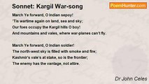 Dr John Celes - Sonnet: Kargil War-song