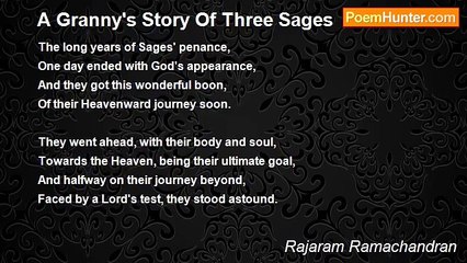 Rajaram Ramachandran - A Granny's Story Of Three Sages