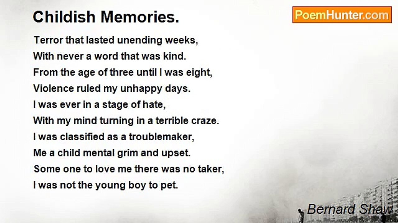 Bernard Shaw - Childish Memories.