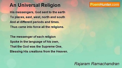 Rajaram Ramachandran - An Universal Religion