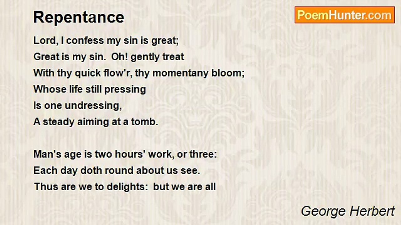 George Herbert - Repentance