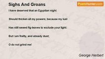 George Herbert - Sighs And Groans