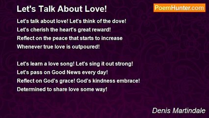 Denis Martindale - Let's Talk About Love!