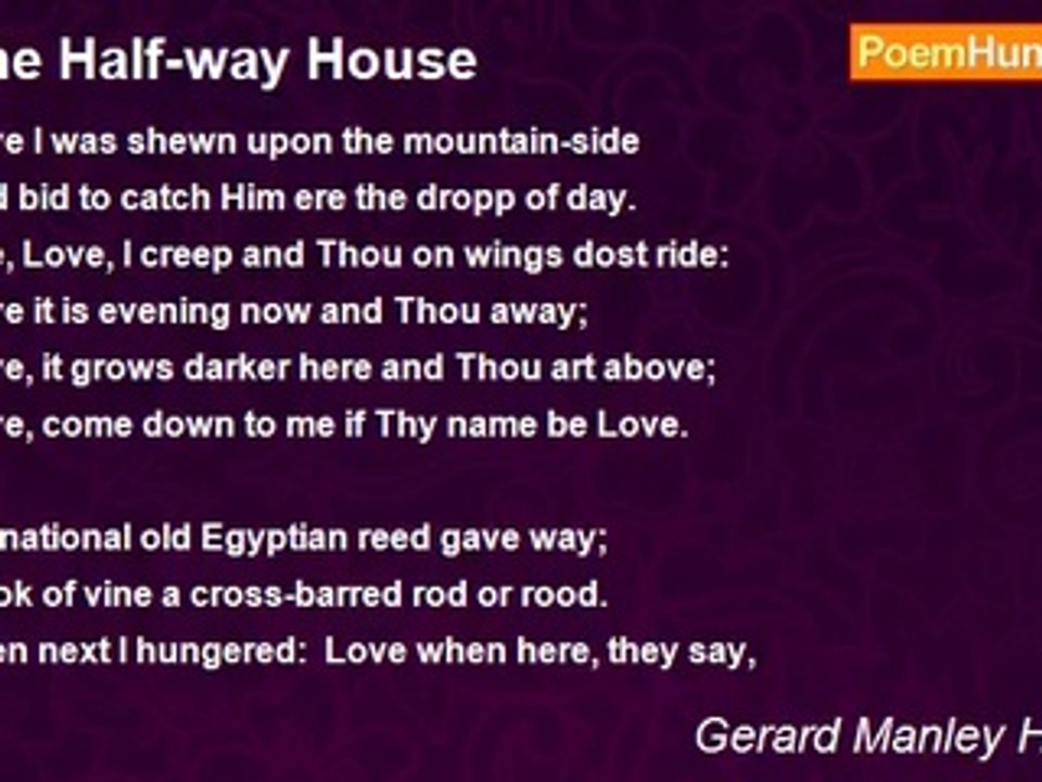 Gerard Manley Hopkins - The Half-way House