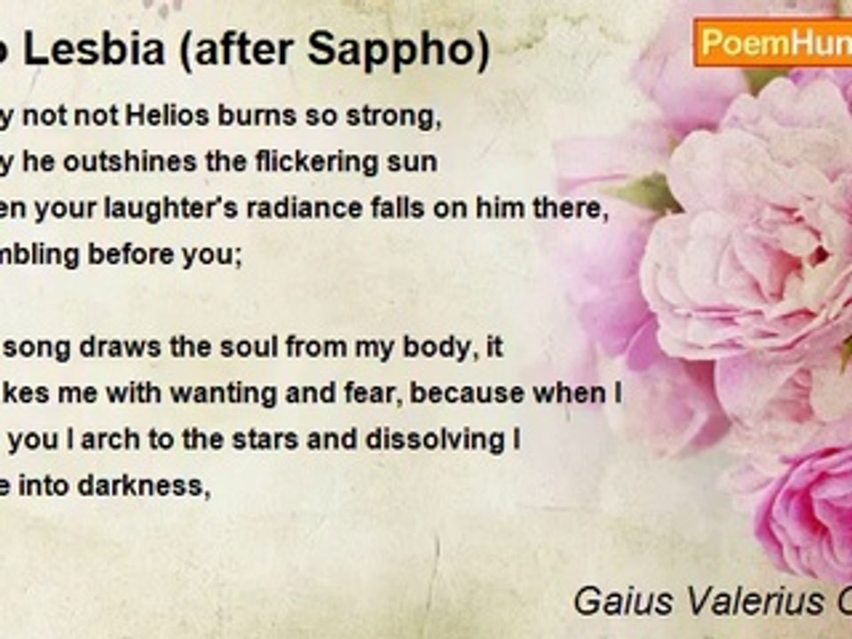 Gaius Valerius Catullus - To Lesbia (after Sappho)