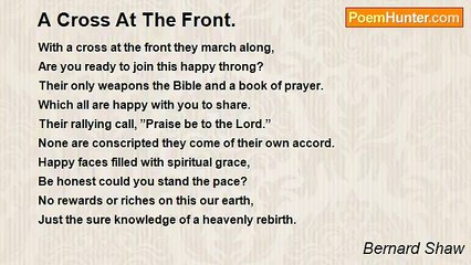 Bernard Shaw - A Cross At The Front.
