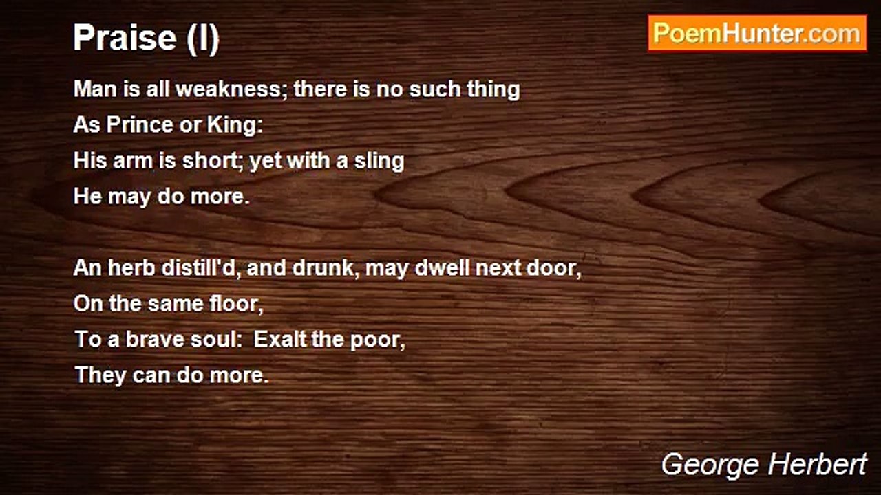 George Herbert - Praise (I)