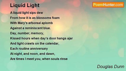 Douglas Dunn - Liquid Light