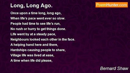 Bernard Shaw - Long, Long Ago.