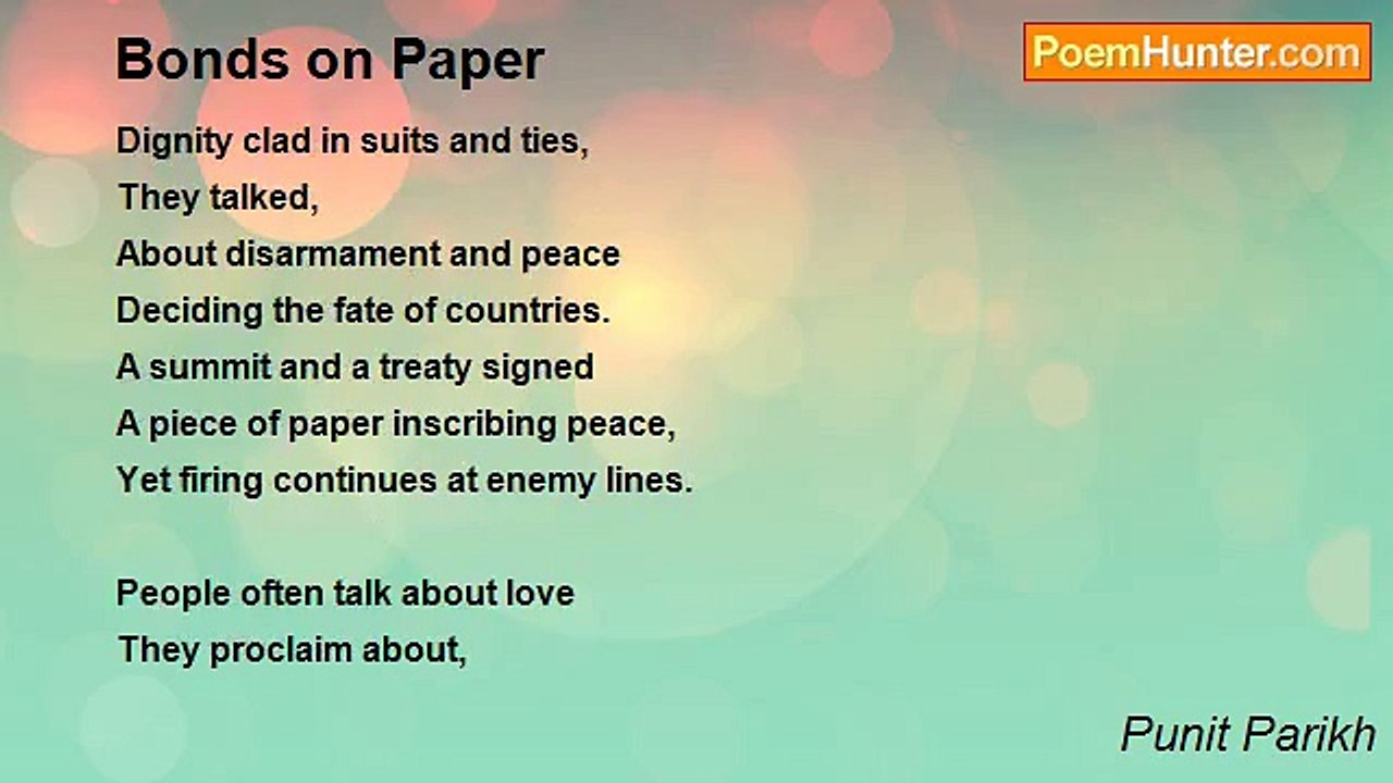 Punit Parikh - Bonds on Paper