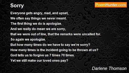Darlene Thomson - Sorry