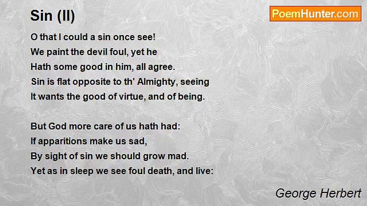 George Herbert - Sin (II)