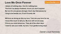 Daniel Lloyd Kennedy - Love Me Once Forever