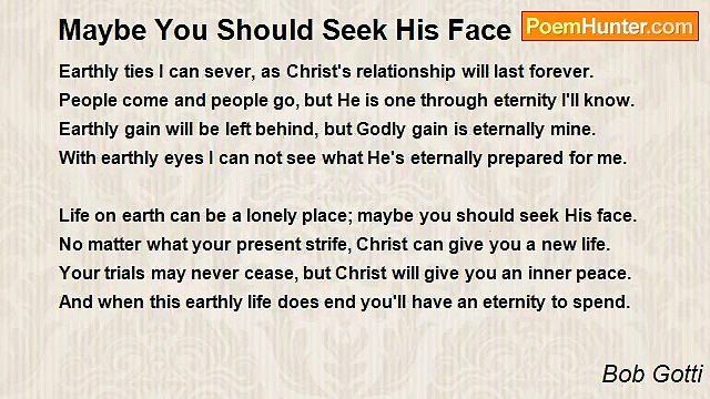 Bob Gotti - Maybe You Should Seek His Face