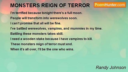 Randy Johnson - MONSTERS REIGN OF TERROR