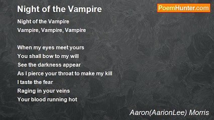Aaron(AarionLee) Morris - Night of the Vampire