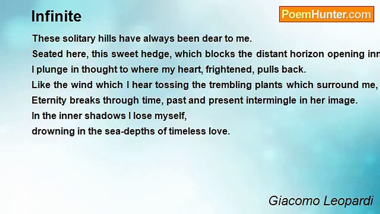 Giacomo Leopardi - Infinite