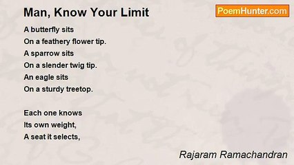 Rajaram Ramachandran - Man, Know Your Limit