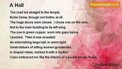 Czeslaw Milosz - A Hall