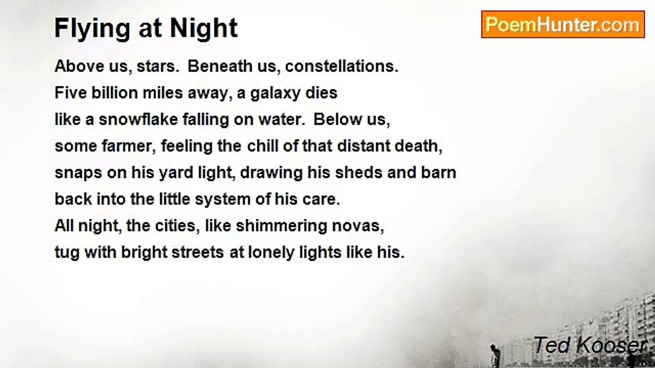 Ted Kooser - Flying at Night