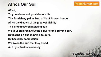 macaulay akinbami - Africa Our Soil