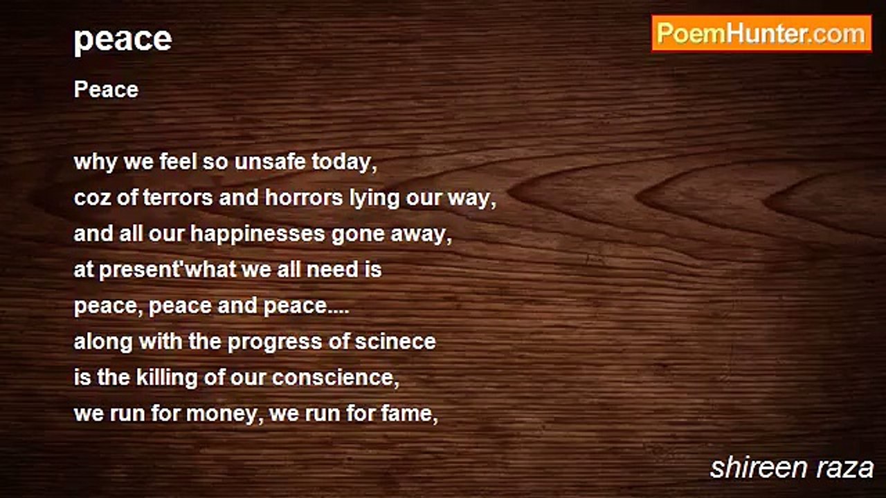 shireen raza - peace