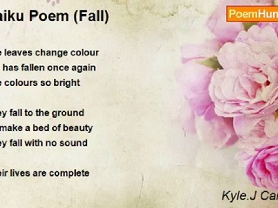 Kyle.J Carruthers - Haiku Poem (Fall)