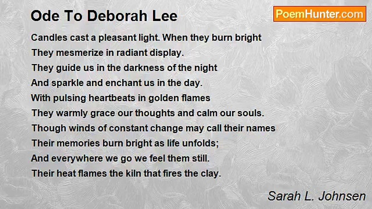 Sarah L. Johnsen - Ode To Deborah Lee