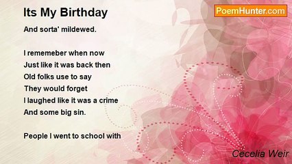 Cecelia Weir - Its My Birthday