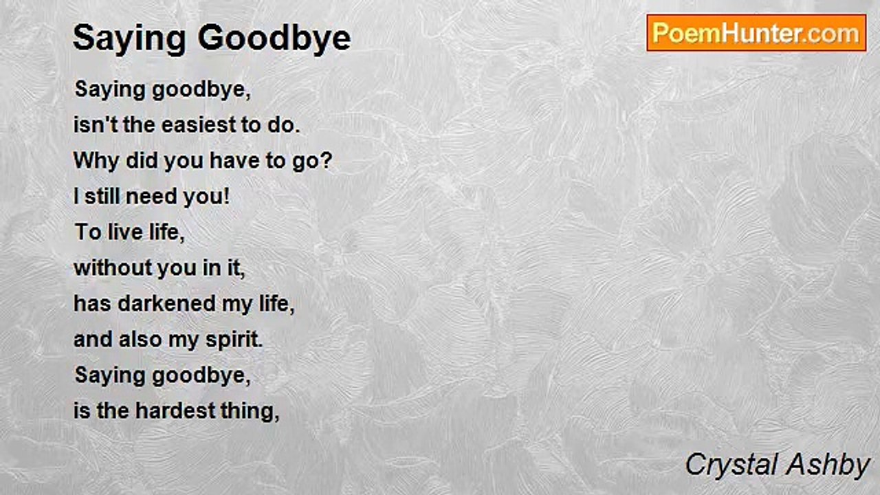 Crystal Ashby - Saying Goodbye
