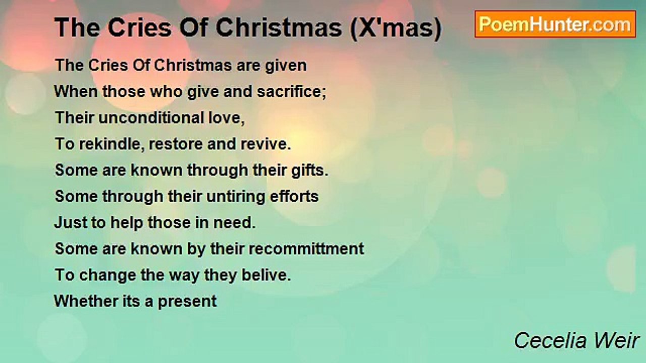 Cecelia Weir - The Cries Of Christmas (X'mas)