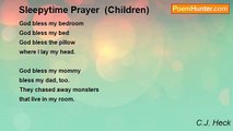 C.J. Heck - Sleepytime Prayer  (Children)