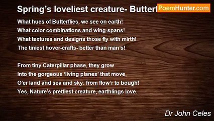 Dr John Celes - Spring’s loveliest creature- Butterflies