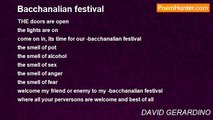 DAVID GERARDINO - Bacchanalian festival