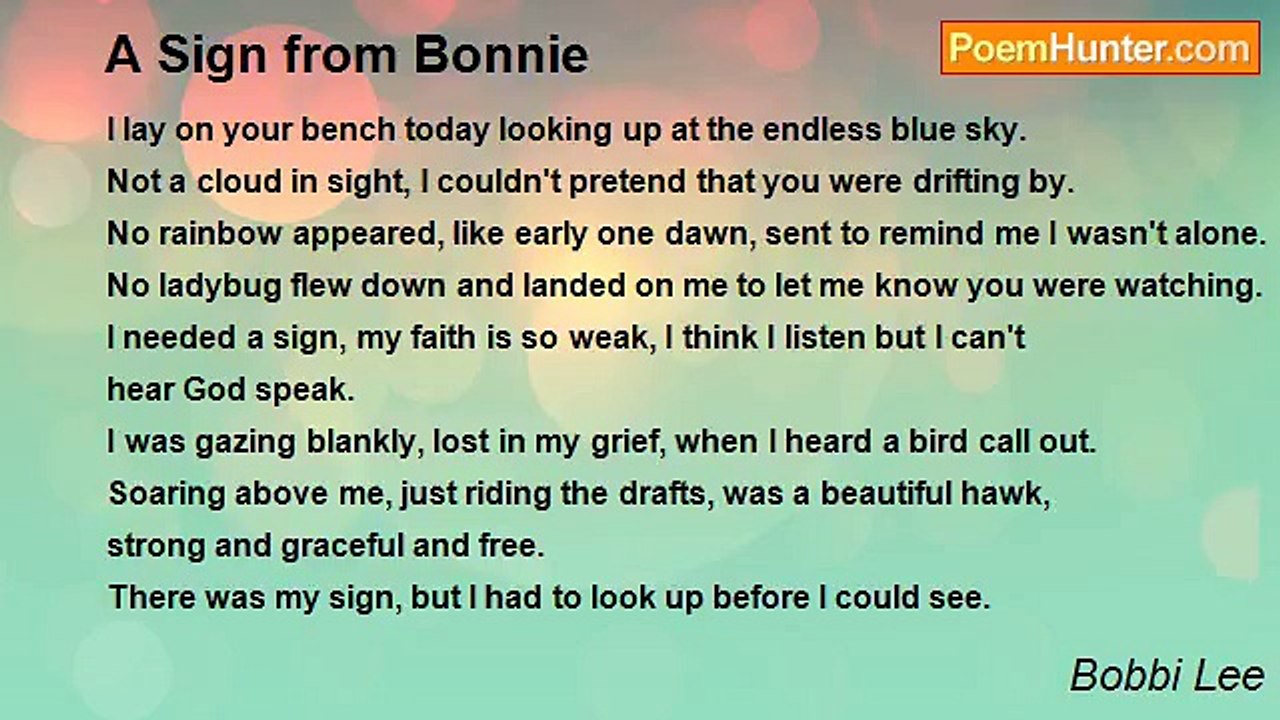 Bobbi Lee - A Sign from Bonnie