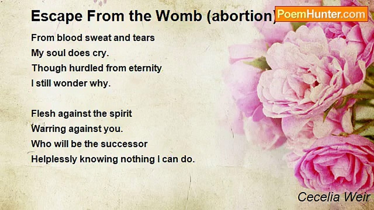 Cecelia Weir - Escape From the Womb (abortion)