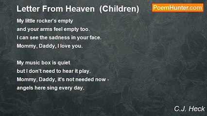 C.J. Heck - Letter From Heaven  (Children)