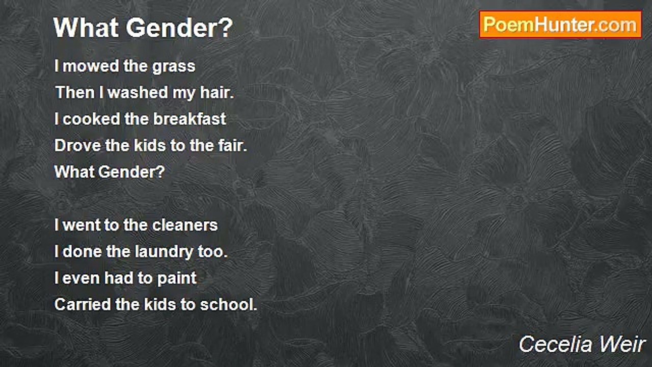 Cecelia Weir - What Gender?