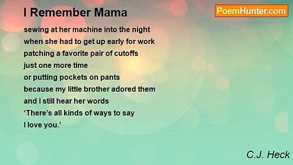 C.J. Heck - I Remember Mama