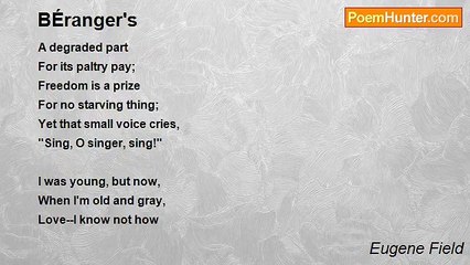 Eugene Field - BÉranger's