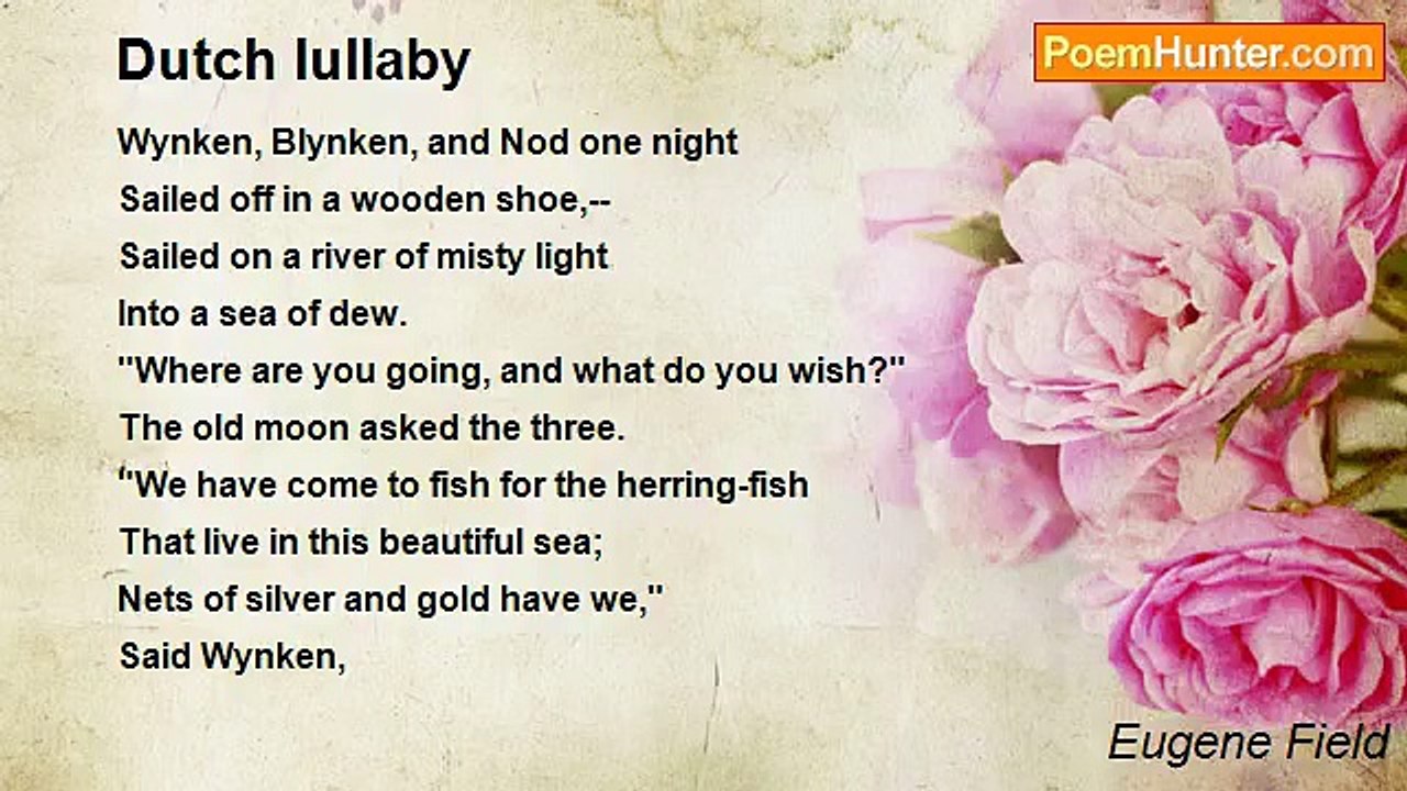 Eugene Field - Dutch lullaby