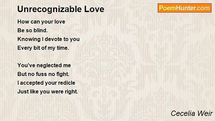 Cecelia Weir - Unrecognizable Love