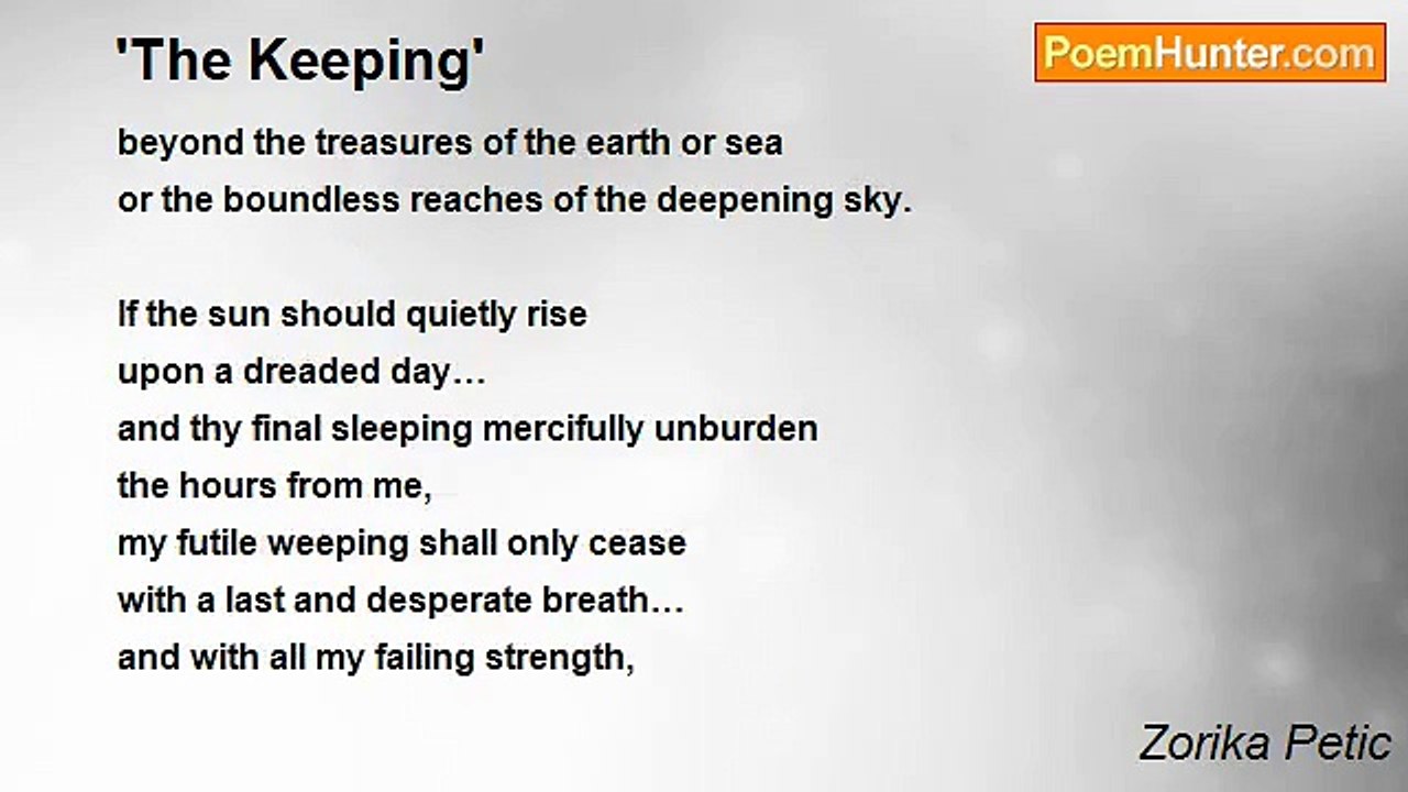 Zorika Petic - 'The Keeping'