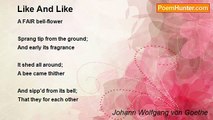 Johann Wolfgang von Goethe - Like And Like